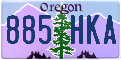 OR license plate 885HKA