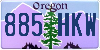 OR license plate 885HKW