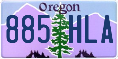 OR license plate 885HLA