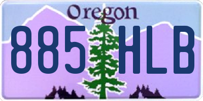 OR license plate 885HLB