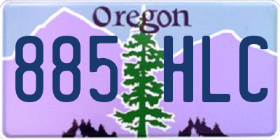 OR license plate 885HLC