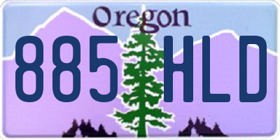 OR license plate 885HLD