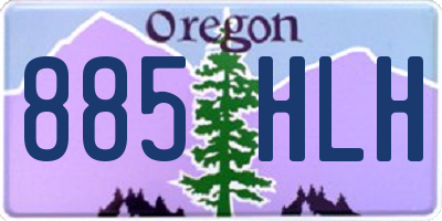 OR license plate 885HLH
