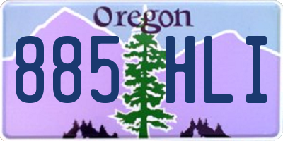 OR license plate 885HLI