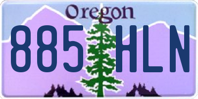 OR license plate 885HLN