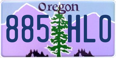 OR license plate 885HLO