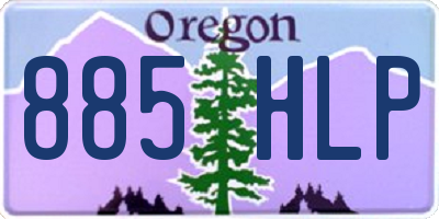 OR license plate 885HLP
