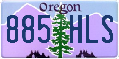 OR license plate 885HLS