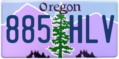 OR license plate 885HLV