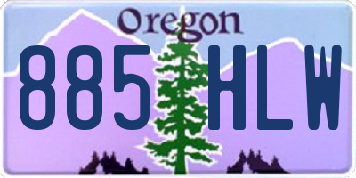 OR license plate 885HLW