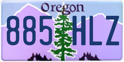 OR license plate 885HLZ