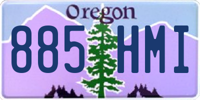 OR license plate 885HMI