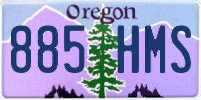OR license plate 885HMS