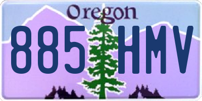 OR license plate 885HMV