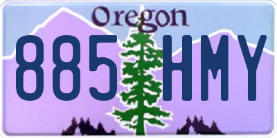 OR license plate 885HMY