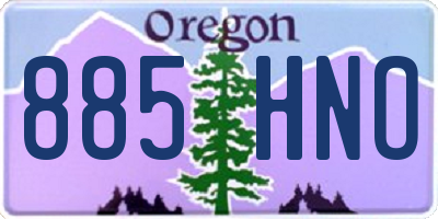 OR license plate 885HNO
