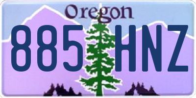 OR license plate 885HNZ