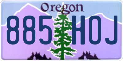 OR license plate 885HOJ
