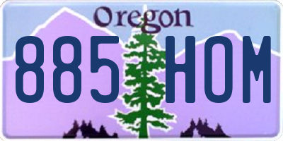 OR license plate 885HOM