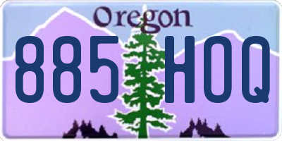 OR license plate 885HOQ