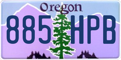 OR license plate 885HPB