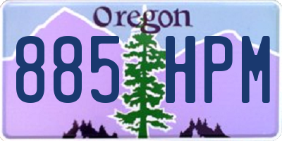 OR license plate 885HPM