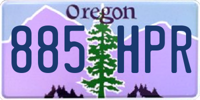 OR license plate 885HPR