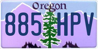OR license plate 885HPV