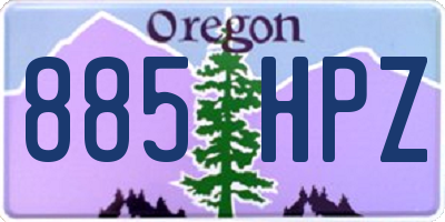 OR license plate 885HPZ