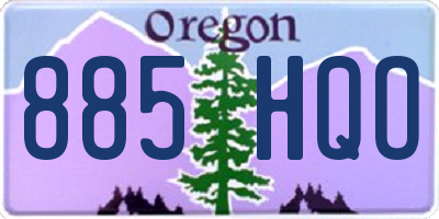 OR license plate 885HQO