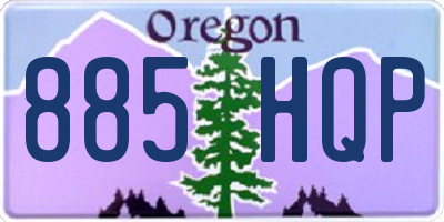 OR license plate 885HQP