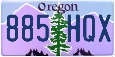OR license plate 885HQX