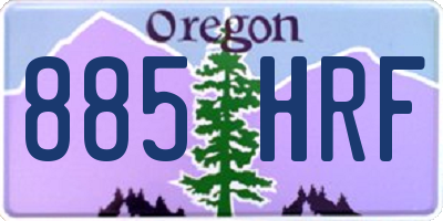 OR license plate 885HRF
