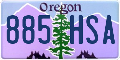OR license plate 885HSA