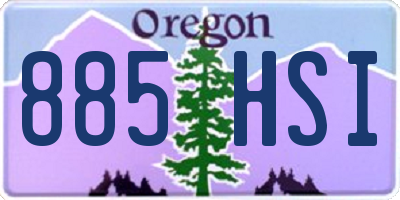 OR license plate 885HSI