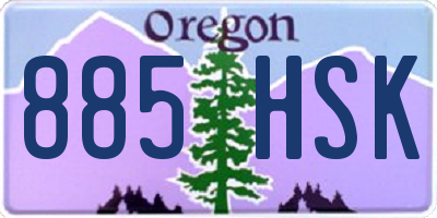 OR license plate 885HSK