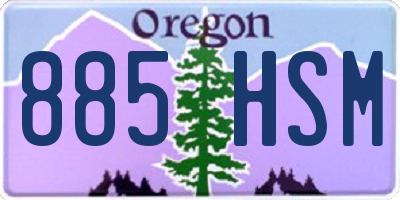 OR license plate 885HSM
