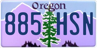 OR license plate 885HSN