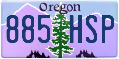 OR license plate 885HSP