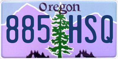 OR license plate 885HSQ