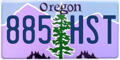 OR license plate 885HST