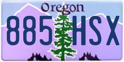 OR license plate 885HSX
