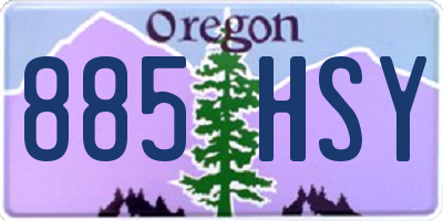 OR license plate 885HSY