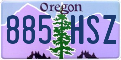 OR license plate 885HSZ