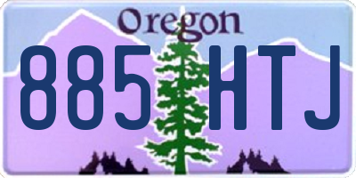 OR license plate 885HTJ