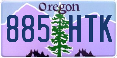 OR license plate 885HTK