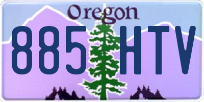 OR license plate 885HTV
