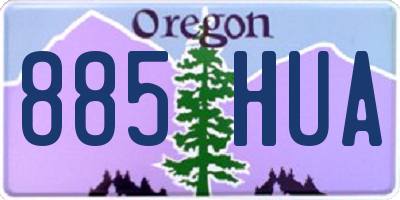OR license plate 885HUA