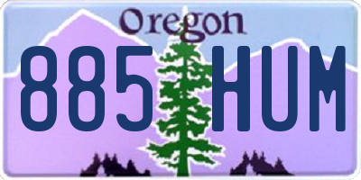 OR license plate 885HUM