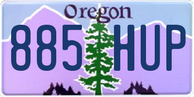 OR license plate 885HUP